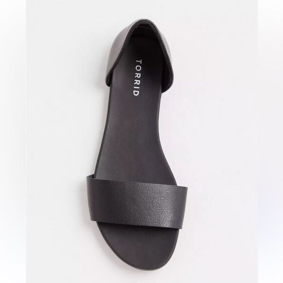 Torrid Plus Size - D'Orsay Open Toe Flat Sandals Sz 10.5W - Picture 1 of 8